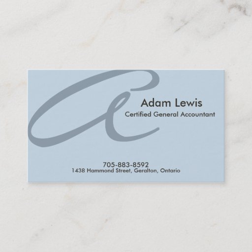 Customizable Accounting Business Card - Monogram