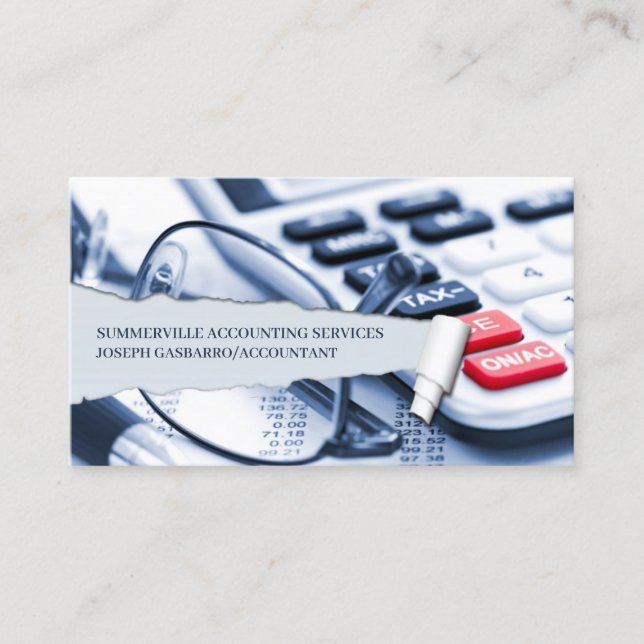 Accounting Business Card Template  (Front)