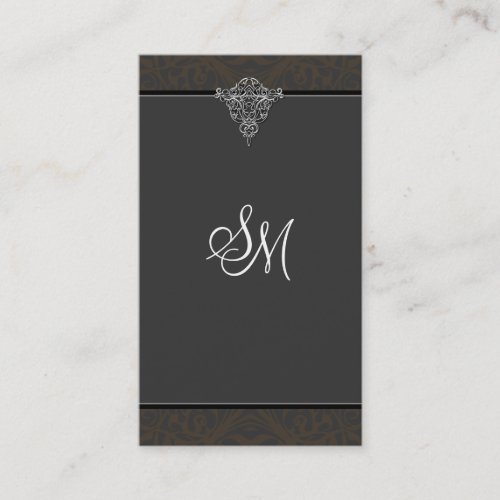 Accounting Business Card -  Victorian Monogram