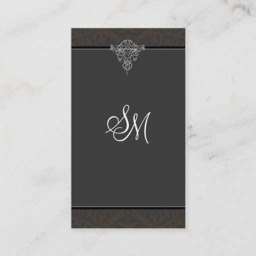 Customizable Accounting Business Card - Victorian Monogram