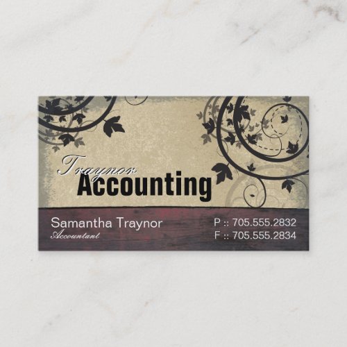 Accounting Business Card - Vintage Barn Board