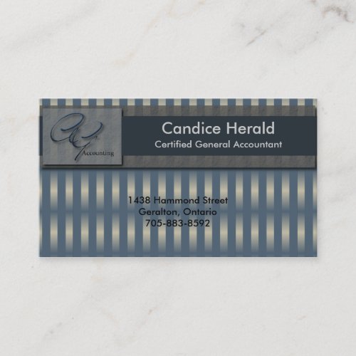 Accounting Business Card _ Wavy Stripes