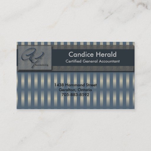 Customizable Accounting Business Card - Wavy Stripes