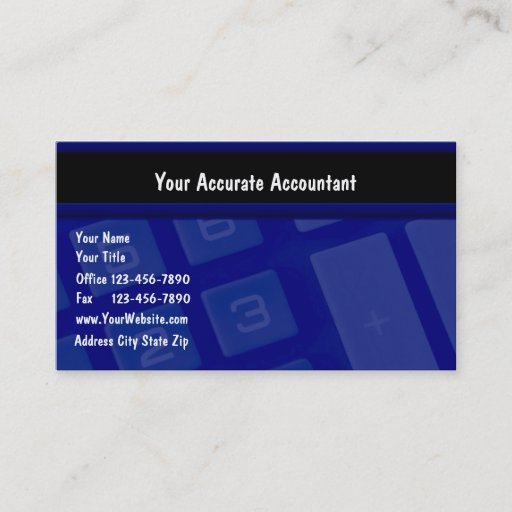 Customizable Accounting Business Cards