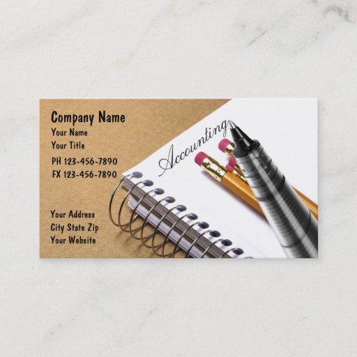 Customizable Accounting Business Cards