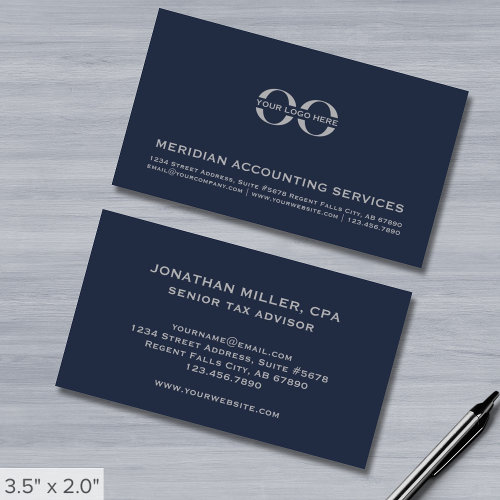 Accounting Business Cards with Custom Logo