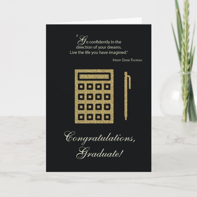 Accounting Business Graduation Congratulations Card (Front)