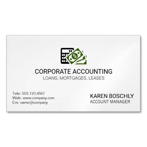 Accounting Business Icon Business Card Magnet