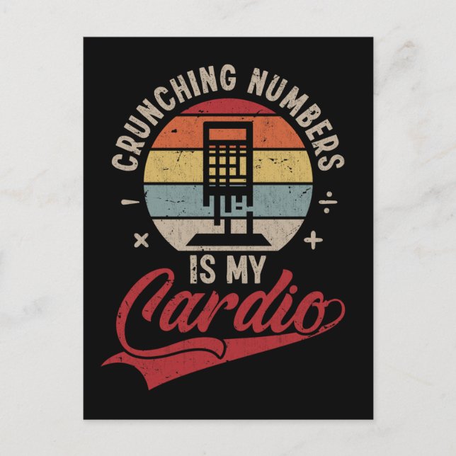 Accounting Calculator Humor CPA Bookkeeping Postcard (Front)