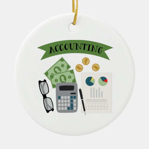 Accounting Ceramic Ornament