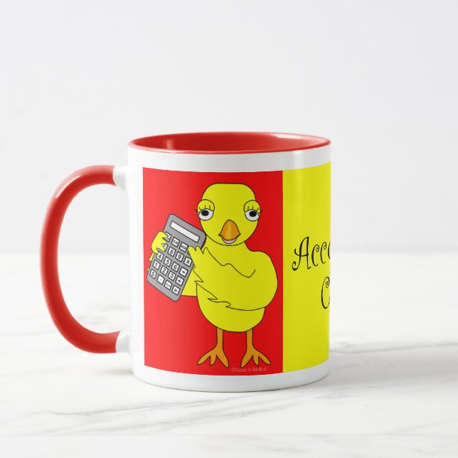 Accounting Chick Text Mug (Left)