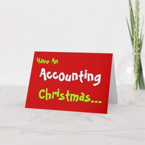 Accounting Christmas Personalised Accountant card