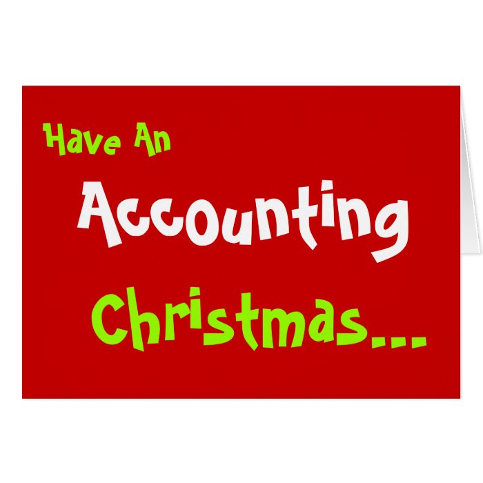 Accounting Christmas Personalised Accountant card