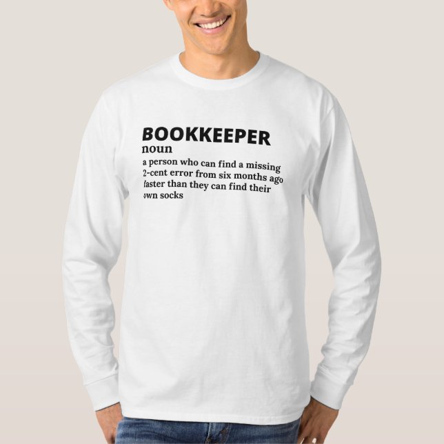 Accounting Clerk Definition Tee (Front)