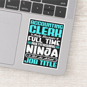 Accounting Clerk Job Title Professional Skills Sticker