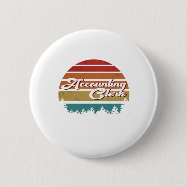 Accounting Clerk Tshirt Work Is God's Good Gift.pn Button (Front)