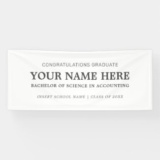 Accounting College Class of 20XX Graduation Banner