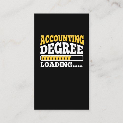 Accounting Degree Loading Graduate Accountant Business Card