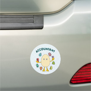 Accounting Egghead Car Magnet