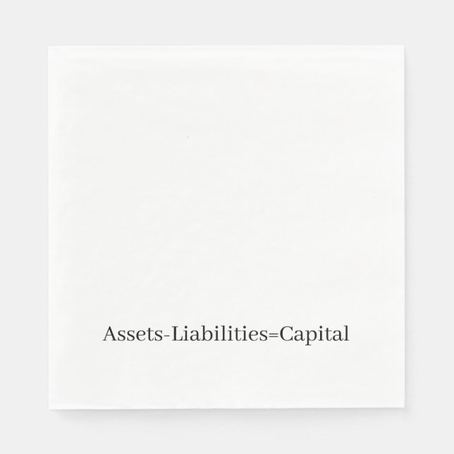 Accounting equation napkins (Front)