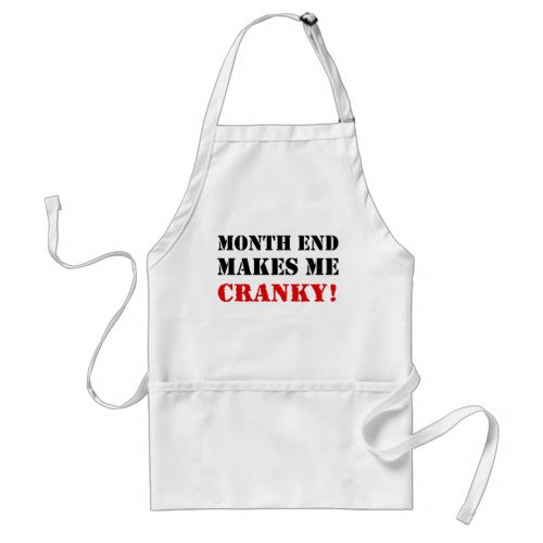 Accounting  Finance Month End Approval Stamp Adult Apron