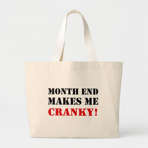 Accounting  Finance Month End Approval Stamp Large Tote Bag