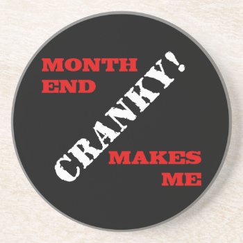 Accounting & Finance Month End Approval Stamp Sandstone Coaster by disgruntled_genius at Zazzle