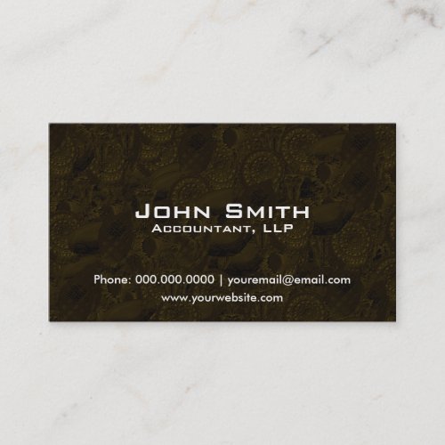 Accounting Financial Business Card Elegant Pattern