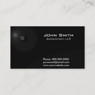 Accounting Financial Dark Elegant Business Card