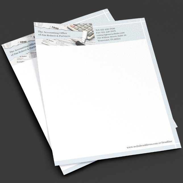 Accounting Financial Services Letterhead Template (Creator Uploaded)