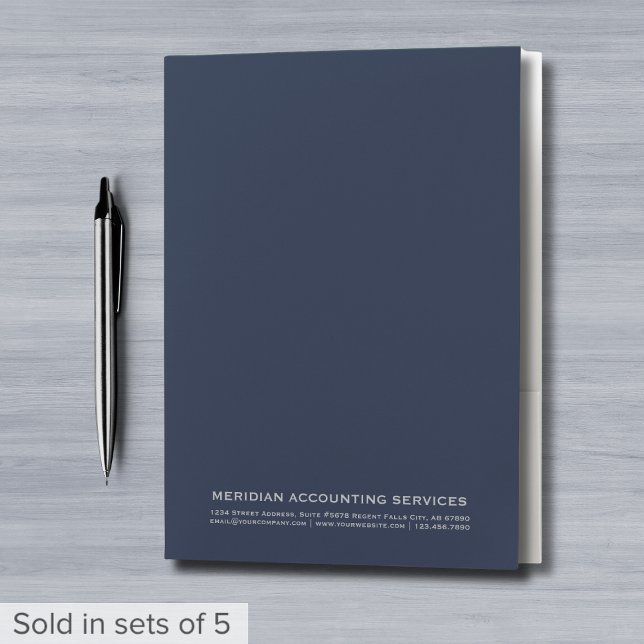 Accounting Firm Folders Navy Blue and Gray (Creator Uploaded)