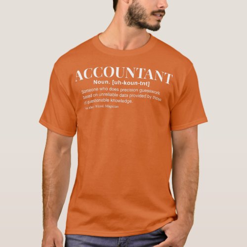 Accounting Funny Job Dictionary Definition Of Acco T_Shirt