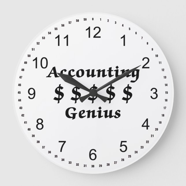 Accounting Genius Large Clock (Front)