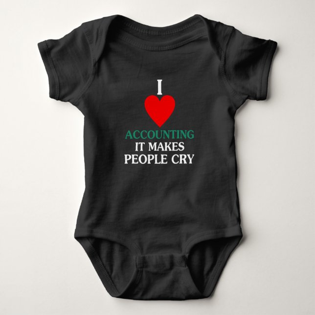 Accounting Humor CPA Certified Public Accountant Baby Bodysuit (Front)