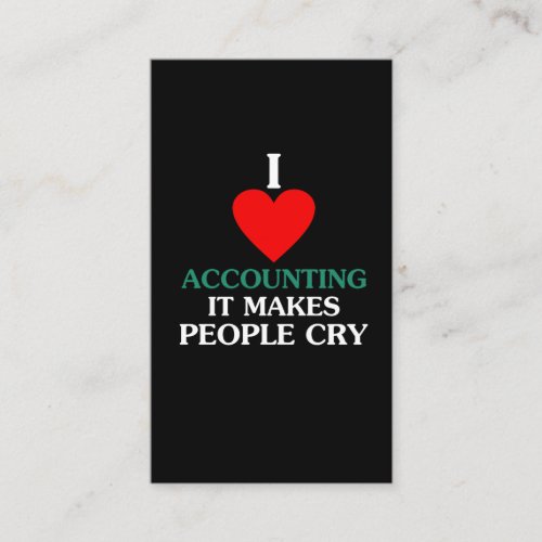 Accounting Humor CPA Certified Public Accountant Business Card