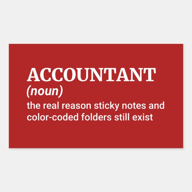 Accounting Humor Rectangular Sticker (Front)