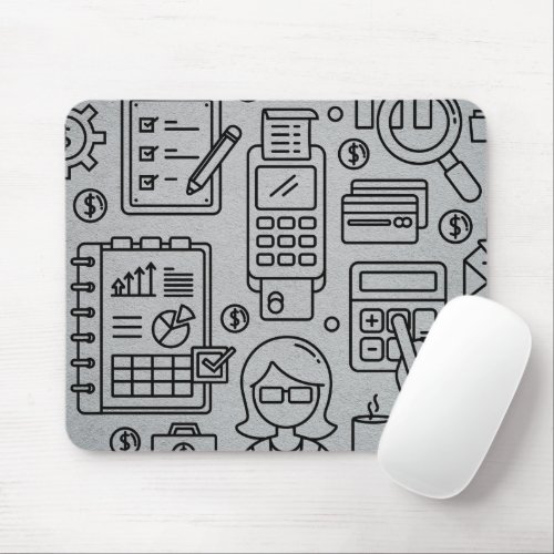 Accounting Illustrations Mouse Pad