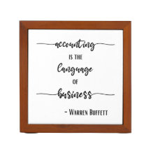Accounting Language of Business Desk Organizer