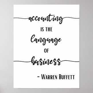Accounting Language of Business Poster
