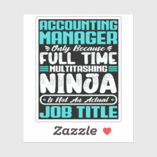 Accounting Manager Job Title Professional Skills Sticker