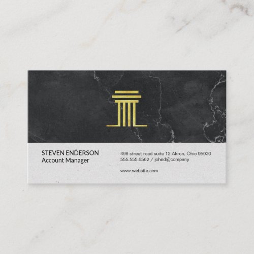 Accounting  Money Management  Black Marble Business Card