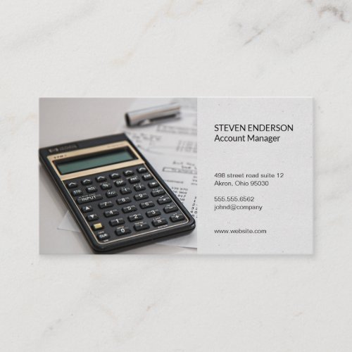 Accounting  Money Management  Financial Advisor Business Card