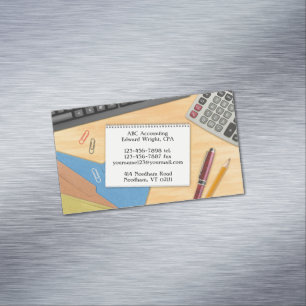 Accounting Office Business Card Magnet