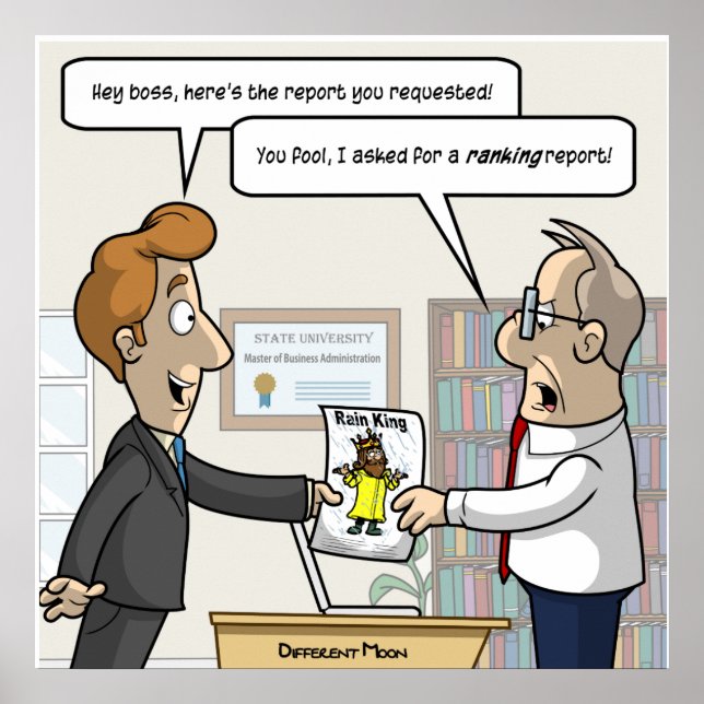 Accounting Ranking Report Punny Poster (Front)