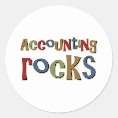 Accounting Rocks Classic Round Sticker