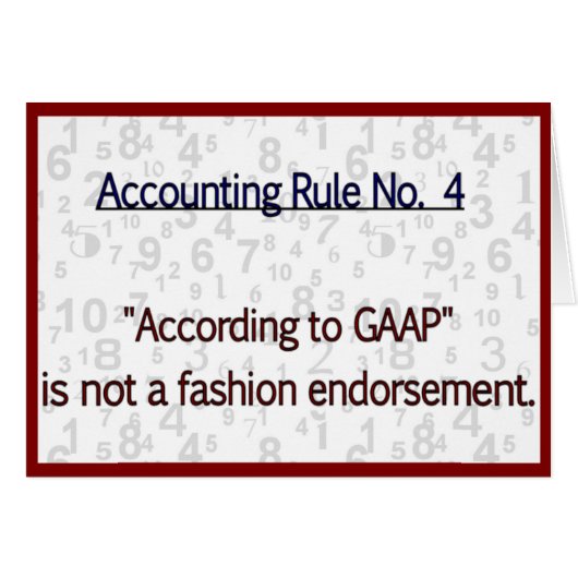 Accounting Rule GAAP Cards (Front Horizontal)
