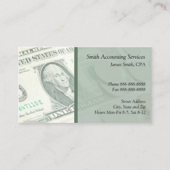 Accounting Services Business Card by BusinessCardsCards at Zazzle
