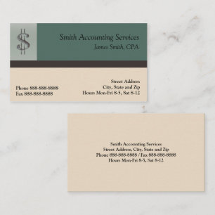 Accounting Services Business Card