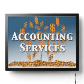Accounting Services Business LED Sign (Lights Off)