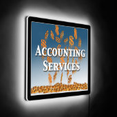 Accounting Services Business LED Sign (Angle)